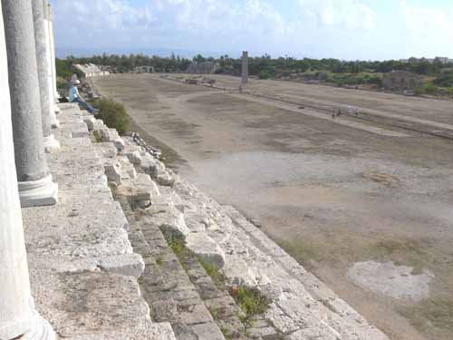 Tyre - Hippodrome, Brian sitting alone top left